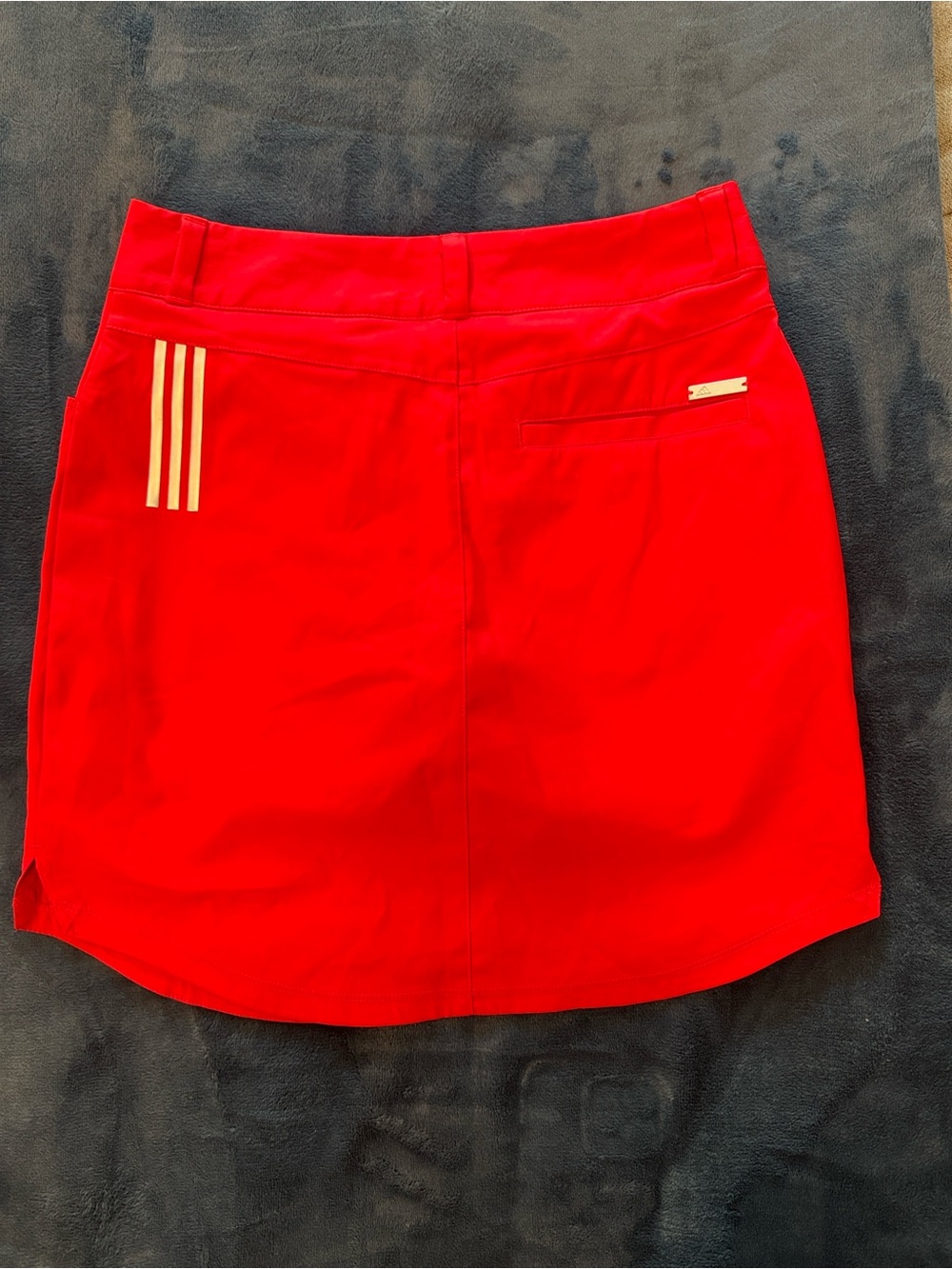 Red adidas Athletic Skort with Gold Accents